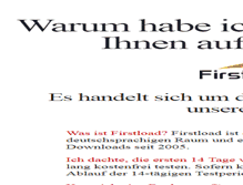 Tablet Screenshot of info.firstload.de